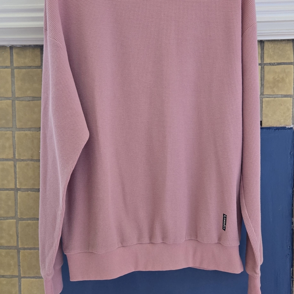 Comfrt Pink Waffle Knit Sweater